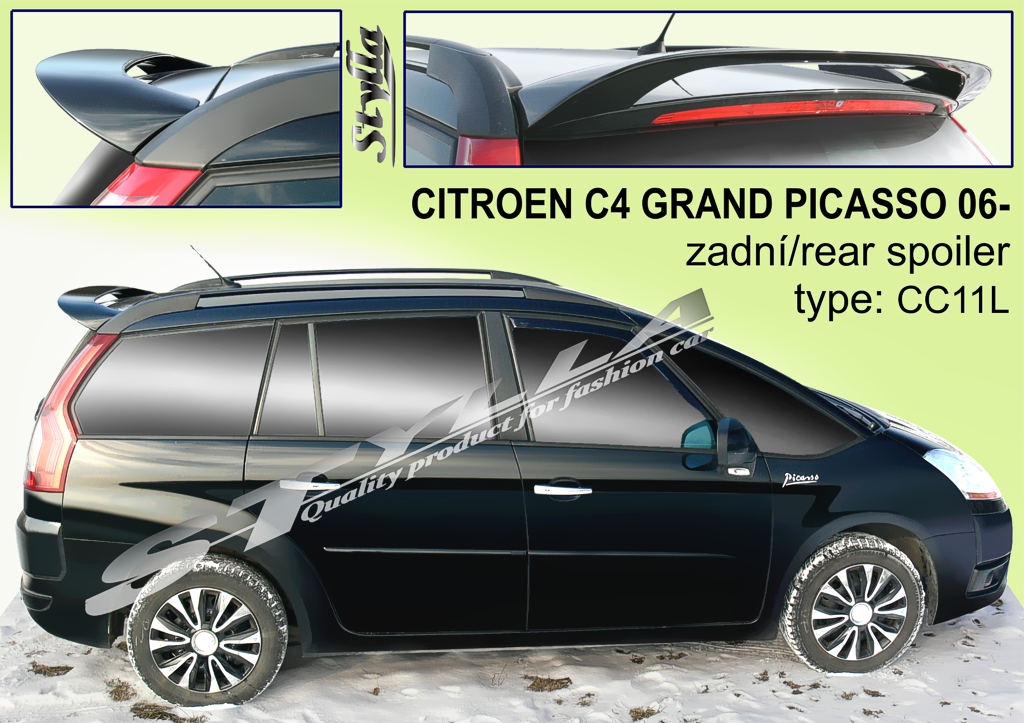 SPOILER REAR ROOF TAILGATE CITROEN C4 GRAND PICASSO BRAND WING